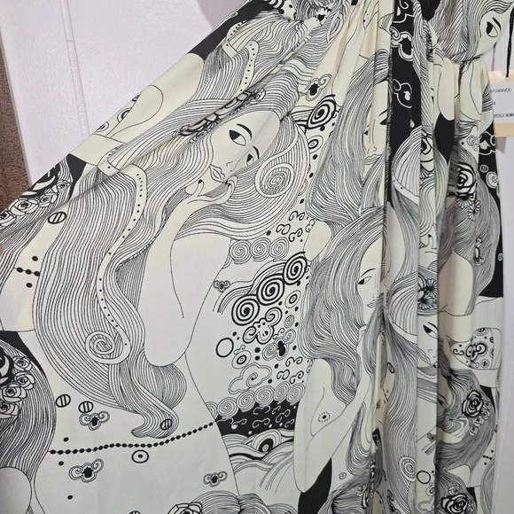 Smak Parlour Psychedelic Goddess Print Maxi Dress. Women's small - Picture 5 of 12